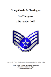 Air Force Study Guide for Promotion to Staff Sergeant